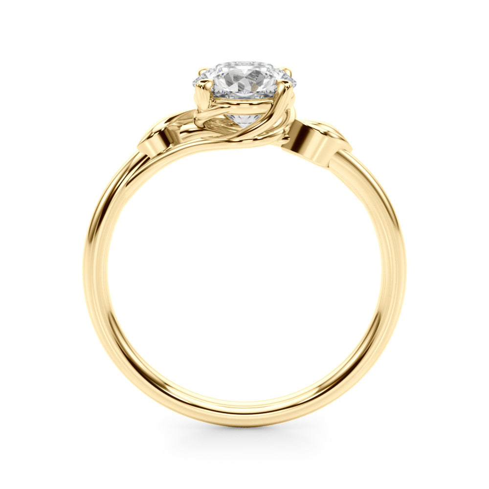 Eden Round Diamond Solitaire Engagement Ring-VIRABYANI